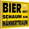 vianmo Holzschild 12x18 cm Bier mit Schaum ein Männertraum Produktbild-Vorschau 1