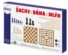 Šachy,dáma, mlýn dřevěné figurky a kameny společenská hra v Náhled obrázku produktu 2