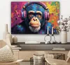 Obraz na plátně 90x60 cm - graffiti šimpanz, moderní Náhled obrázku produktu 7