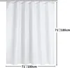 Sprchový záves 180 x 180 cm biely textil, proti plesniam, Náhľad obrázku produktu 3