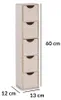 Zeller Schubladenelement, 5-er, Birke 12x13x60 Produktbild-Vorschau 4
