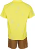 The image shows the back view of a SpongeBob Schwammkopf costume for men, consisting of a yellow, polka-dotted shirt and brown shorts. Náhled obrázku produktu