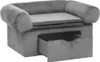 vidaXL Hundesofa mit Schublade Grau 75x50x38 cm Plüsch Produktbild-Vorschau 3