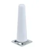 A single white furniture leg with a silver mounting plate is shown against a white background. Produktbild-Vorschau