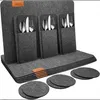 6-Teiliges Set aus Filz Tischuntersetzer tischsets Produktbild-Vorschau 2
