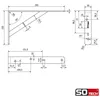 SOTECH Schwerlast-Konsole 250 x 150 x 30 x 4 mm schwarz (2 Produktbild-Vorschau 5