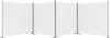 A white room divider with three panels, each supported by two black stands. Anteprima dell’immagine prodotto