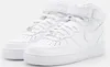 A pair of white Nike Air Force 1 '07 Mid sneakers. Produktbild-Vorschau
