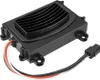 A black electronic component with a fan grille and wires, isolated on a white background. Produktbild-Vorschau