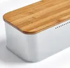 ZELLER 25370 Koš na chléb s bambusovým víkem, kov, matná Náhled obrázku produktu 9
