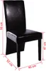 Eetkamerstoelen 6 st kunstleer zwart Productafbeelding-voorbeeld 3