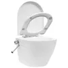vidaXL Wand-WC ohne Spülrand mit Einbau-Spülkasten Keramik Produktbild-Vorschau 4