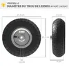Outsunny Schubkarrenrad 4er Set Ersatzrad 80 kg Ø 255 mm Produktbild-Vorschau 3