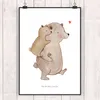 Mr. & Mrs. Panda Bild Papa Bär DIN A2 - Weiß - Geschenk, Produktbild-Vorschau 2