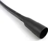 A close-up, low-angle shot of the end of a black, flexible vacuum cleaner hose attachment against a white background. Produktbild-Vorschau