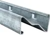 A close-up, angled view of a metal fence post. Produktbild-Vorschau