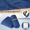 Mikrofaser-Handtuch mit Struktur - Navy/Rand: Grau, 160x80 Produktbild-Vorschau 3