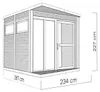 Gartenhaus Bertilo Concept Office inkl. Fußboden 237 x 310 Produktbild-Vorschau 8