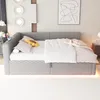 Čalúnená posteľ STILVORA 140 x 200 cm s LED osvetlením a Náhľad obrázku produktu 9