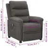 vidaXL Poltrona relax elettrica in tessuto grigio scuro Anteprima dell’immagine prodotto 7