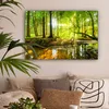Wanddeko 90x60 cm - Wald - Landschaft - Grün - Natur, Produktbild-Vorschau 2