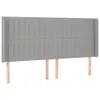 vidaXL Kopfteil mit Ohren Hellgrau 203x16x118/128 cm Stoff Produktbild-Vorschau 1