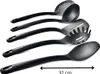 Set d'ustensiles de cuisine noir – 5 pièces, cuillère, Voir les images du produit 4