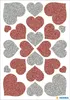 HERMA Herzen Rot & Silber, Glittery, Papier, Rot, Silber, Produktbild-Vorschau 3