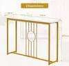 A product image showing a narrow console table with dimensions indicated. Náhľad obrázku produktu