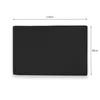 A black rectangular cushion with dimension labels. Produktbild-Vorschau