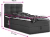Boxspringbett Best Mini mit Bettkasten und Matratzentopper Produktbild-Vorschau 4
