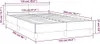 A diagram showing the dimensions of a bed frame. Anteprima dell’immagine prodotto