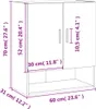vidaXL Wandschrank Betongrau 60x31x70 cm Holzwerkstoff Produktbild-Vorschau 8