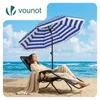 VOUNOT® Sonnenschirm Strandschirm 200cm mit Tragetasche und Produktbild-Vorschau 2