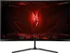A computer monitor with a red and black abstract background. Produktbild-Vorschau