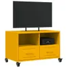 vidaXL Mobile TV giallo senape 68x39x43,5 cm Acciaio Anteprima dell’immagine prodotto 4