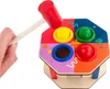 Montessori Hammer Spiel Holzhammer + Hammerschlag Bunt Produktbild-Vorschau 1