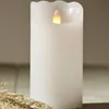 LED Echtwachs-Kerze ''Glow'', weiß,7.5x15cm, Timer, Produktbild-Vorschau 4