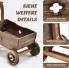 Dřevěný vozík na květiny COSTWAY, vozík na květináče s Náhled obrázku produktu 6