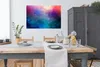 MuchoWow® Poster Aquarell - Sternenhimmel - Blau - Rosa Produktbild-Vorschau 3