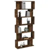 vidaXL Bücherregal/Raumteiler Räuchereiche 80x24x192 cm Produktbild-Vorschau 4