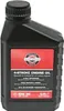 A black plastic bottle of 4-stroke engine oil with a red label. Náhled obrázku produktu