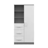 A white wardrobe with shelves and drawers. Náhľad obrázku produktu