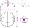 vidaXL Cupola per piscina blu 405 x 405 x 192 cm Anteprima dell’immagine prodotto 7