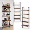 A product image showing multiple ladder shelves against a white wall and a grey floor, with one shelf displaying decorative items. Náhled obrázku produktu
