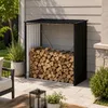 Kaminholzunterstand Anthrazit 151 × 90 × 160 cm – Produktbild-Vorschau 3