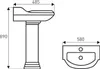 Nostalgie Retro Keramik Toilette+Waschbecken + Säule+Sitz Produktbild-Vorschau 6