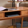 Schreibtisch KIM mit 2 Schubladen aus Massivholz, Kastanien Produktbild-Vorschau 6