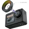 An action camera with an exploded view of its lens assembly and a close-up of its all-metal bezel. Anteprima dell’immagine prodotto