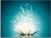 ARTland Leinwandbild Magie der Lotus-Blume - türkis Größe: Produktbild-Vorschau 1
